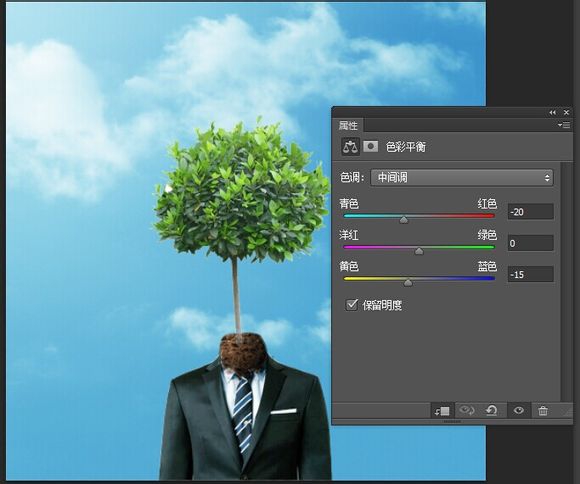 如何用PS打造超现实主义作品：长在身上的树