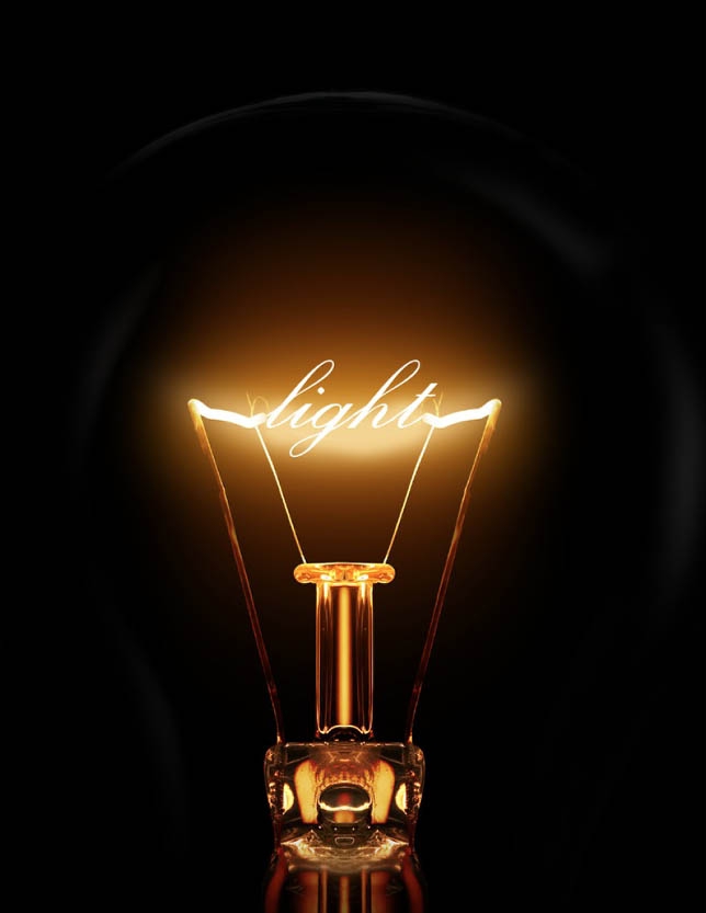 Photoshop在发光的灯泡中加入漂亮的灯丝文字