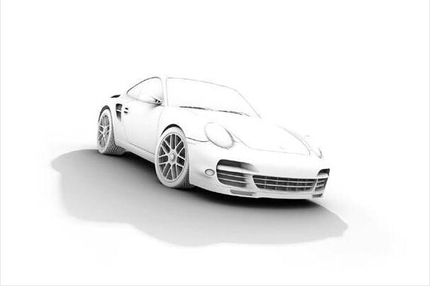 3D渲染奔跑的保时捷汽车模型(3d渲染奔跑的保时捷汽车模型是什么)