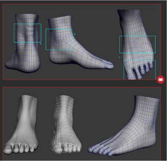3ds Max制作人体脚的建模(3d max人体建模教程)