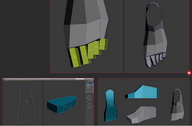 3ds Max制作人体脚的建模(3d max人体建模教程)