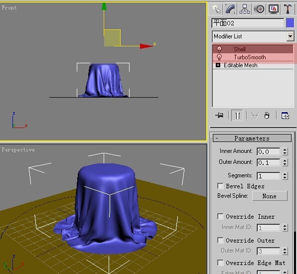 3DMAX教程-三步两步教你做块桌布模型(3dmax桌布建模)