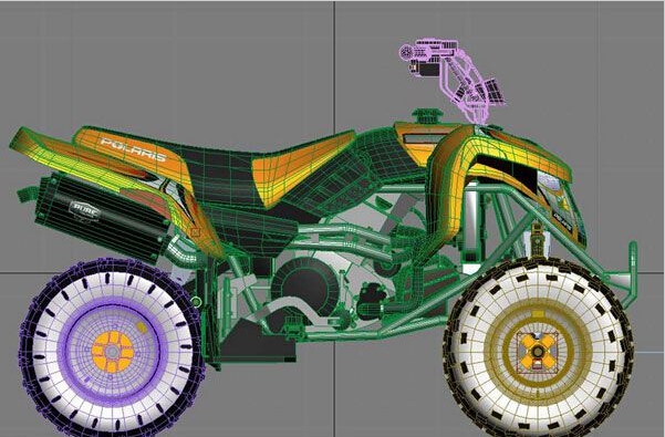 3dsmax霹雳游侠！四驱摩托建模、质材、渲染