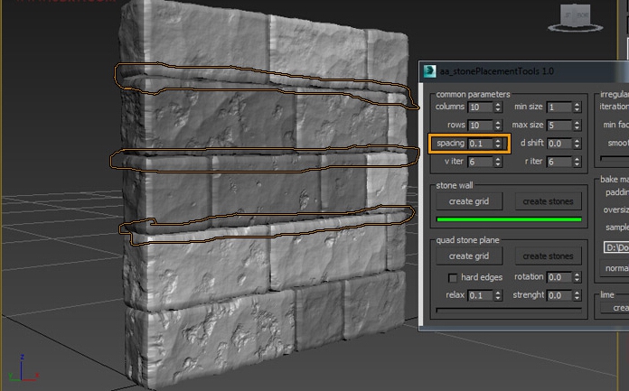 用3ds max小插件制作逼真砖墙、石头效果(3dmax墙体插件)