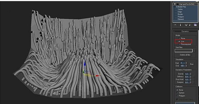 3ds Max毛发系统制作海葵