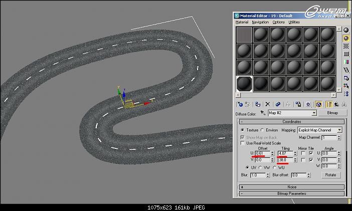 利用3dmax制作简单的弯曲马路贴图(利用3dmax制作简单的弯曲马路贴图教程)