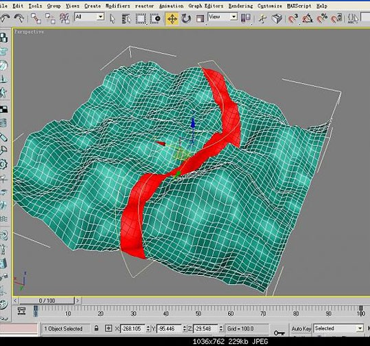 3dsMax2009等高线制作高低起伏山路
