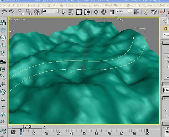 3dsMax2009等高线制作高低起伏山路