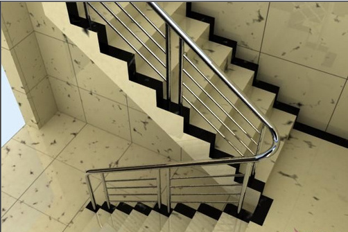 3dmax8.0打造楼梯间大理石效果