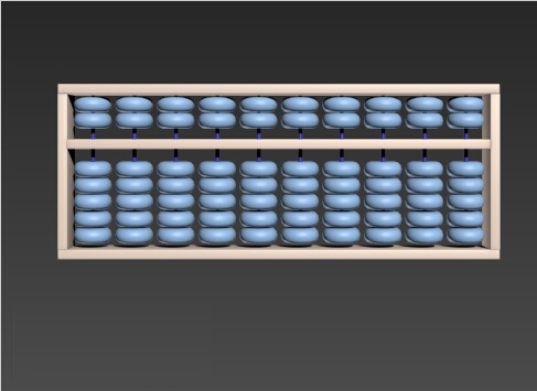 3dmax2013使用几何体制作算盘的建模教程