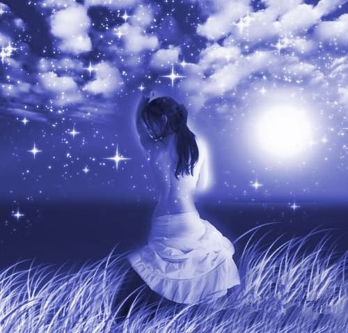 月夜仙子-PS打造蓝色星光梦幻美女图片