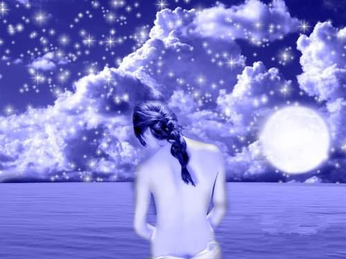 月夜仙子-PS打造蓝色星光梦幻美女图片