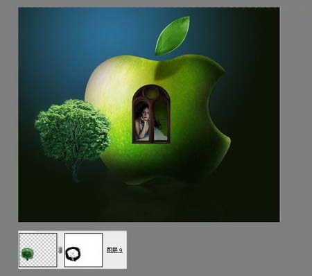 PS图片合成-Apple苹果标志创意招贴(ps苹果标志制作)