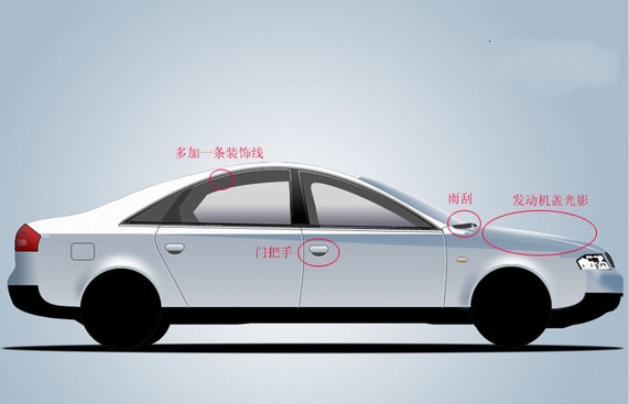 PS鼠绘工具打造真实的奥迪A6车型教程