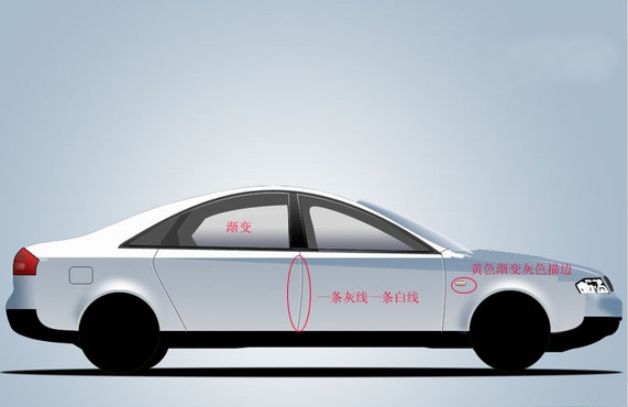 PS鼠绘工具打造真实的奥迪A6车型教程