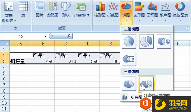 Excel表格数据制作成立体饼图怎么做(excel表格数据制作成立体饼图怎么做的)